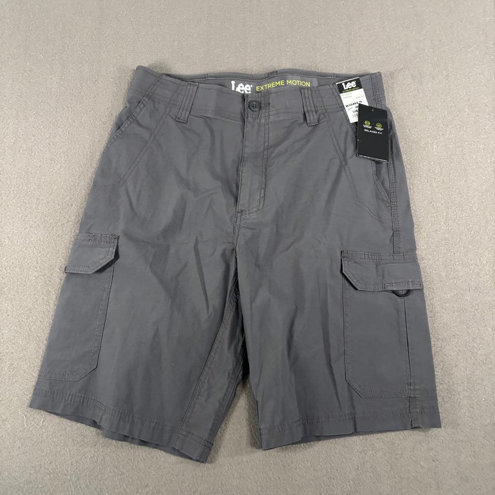 Lee Extreme Motion Cargo Shorts Mens Size 32 Anthracite Gray Casual 102187020